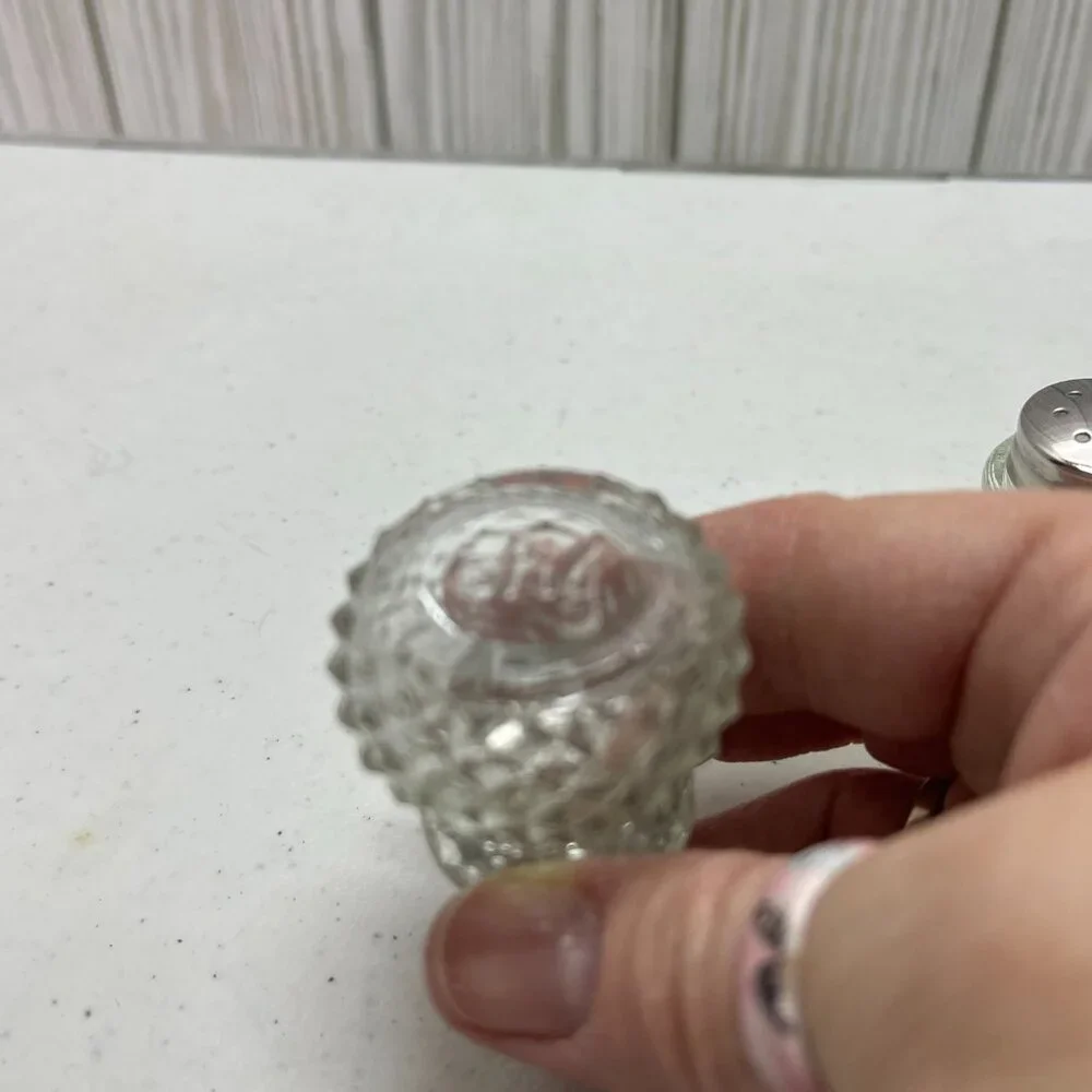 Vintage Small Size CHG Glass Salt & Pepper Shakers